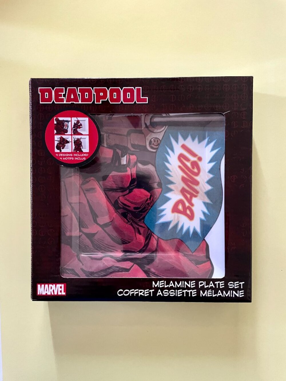 Deadpool plate set with 4 different designs